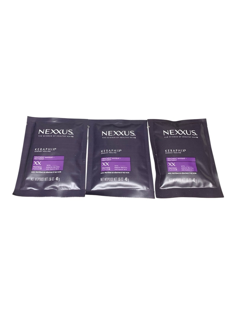 Nexxus Keraphix Repair Treatment Mask - Purple Sachet (lot of 3)